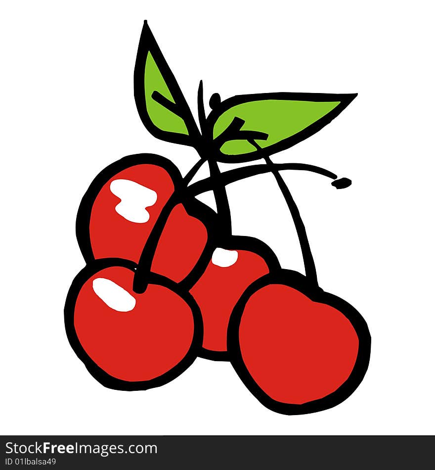 Illustration of some cherries