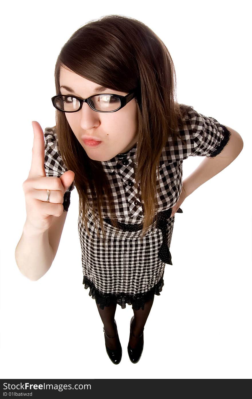 Young girl with glasses