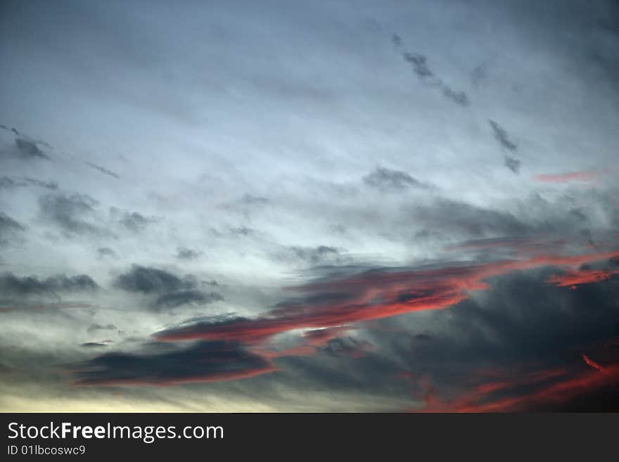 Beautiful sky and clouds at sunset. Beautiful sky and clouds at sunset