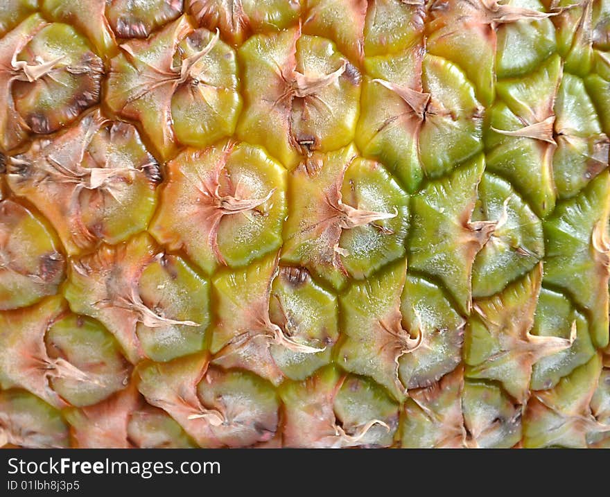 Pineapple background. Simply peel of pineapple.