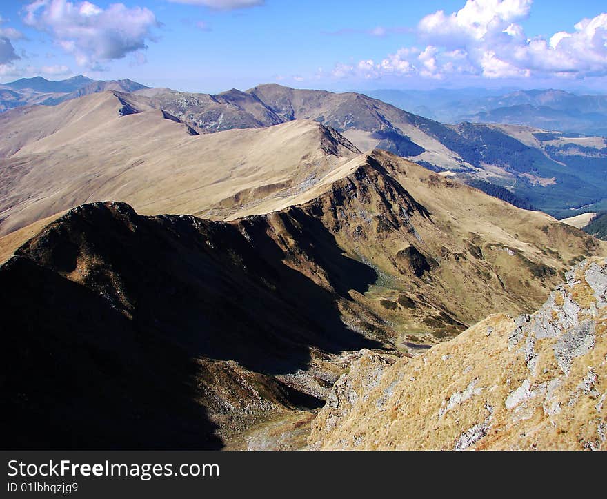 Mountain peaks in national park romania. Mountain peaks in national park romania