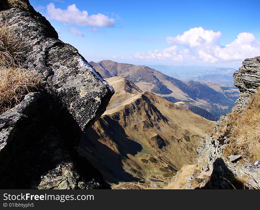 Mountain peaks in national park romania. Mountain peaks in national park romania