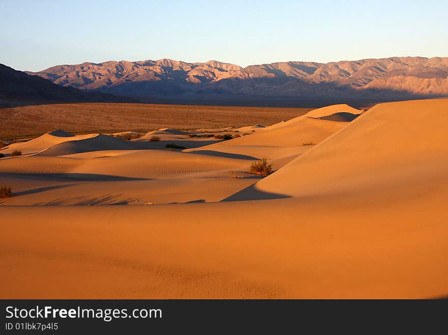 Sunrise in death valley