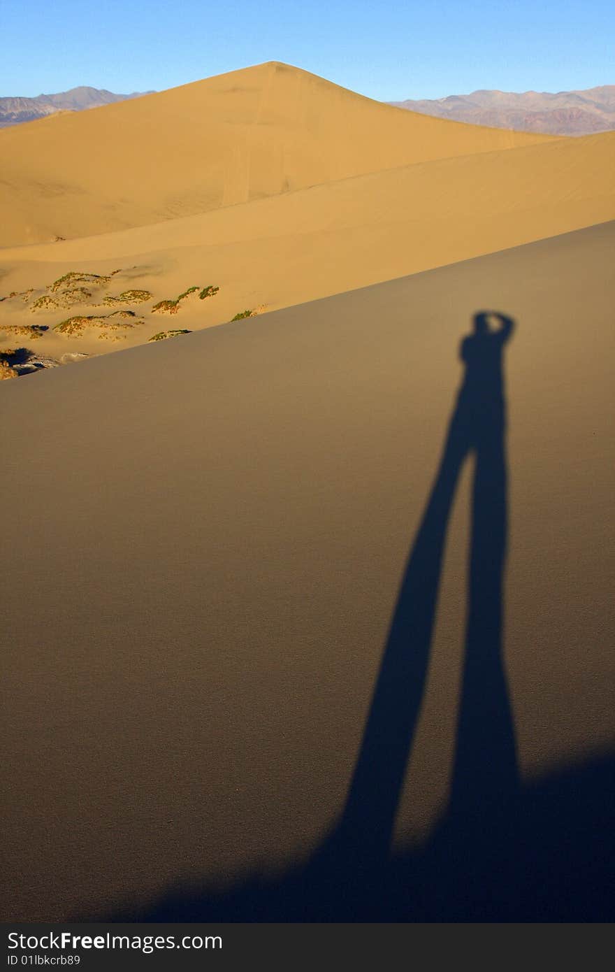 Sunrise in death valley desert