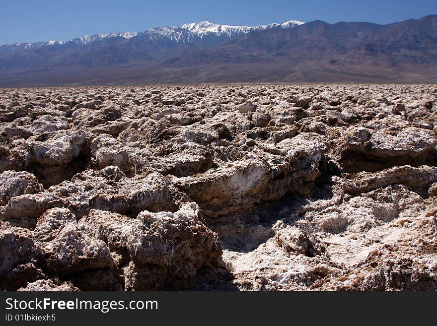 Devils golf course place in Death valley. Devils golf course place in Death valley