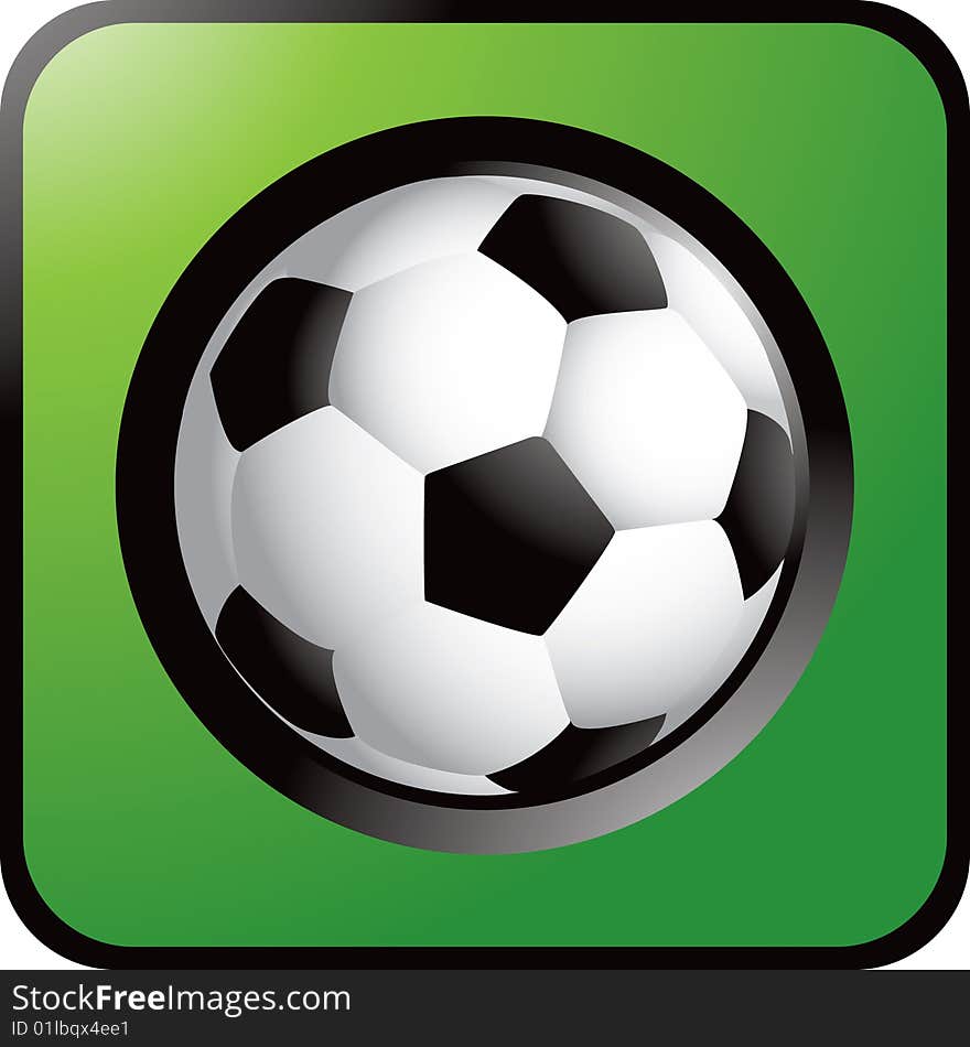 Soccer Ball on green background