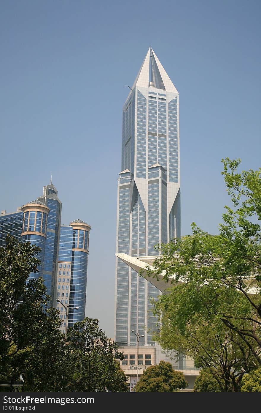 Modern Buildings in Shanghai Spring