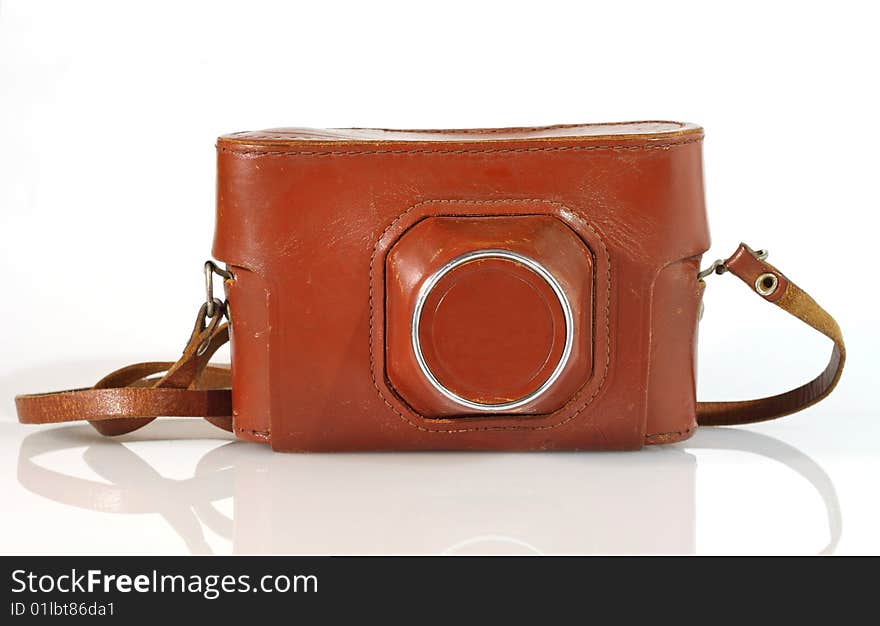 Old  photo camera leather case