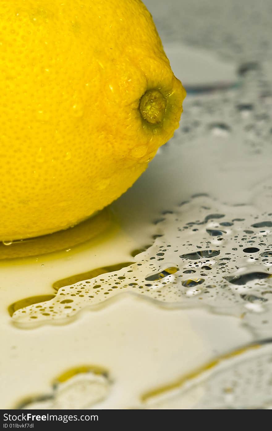 A wet lemon in summer time.