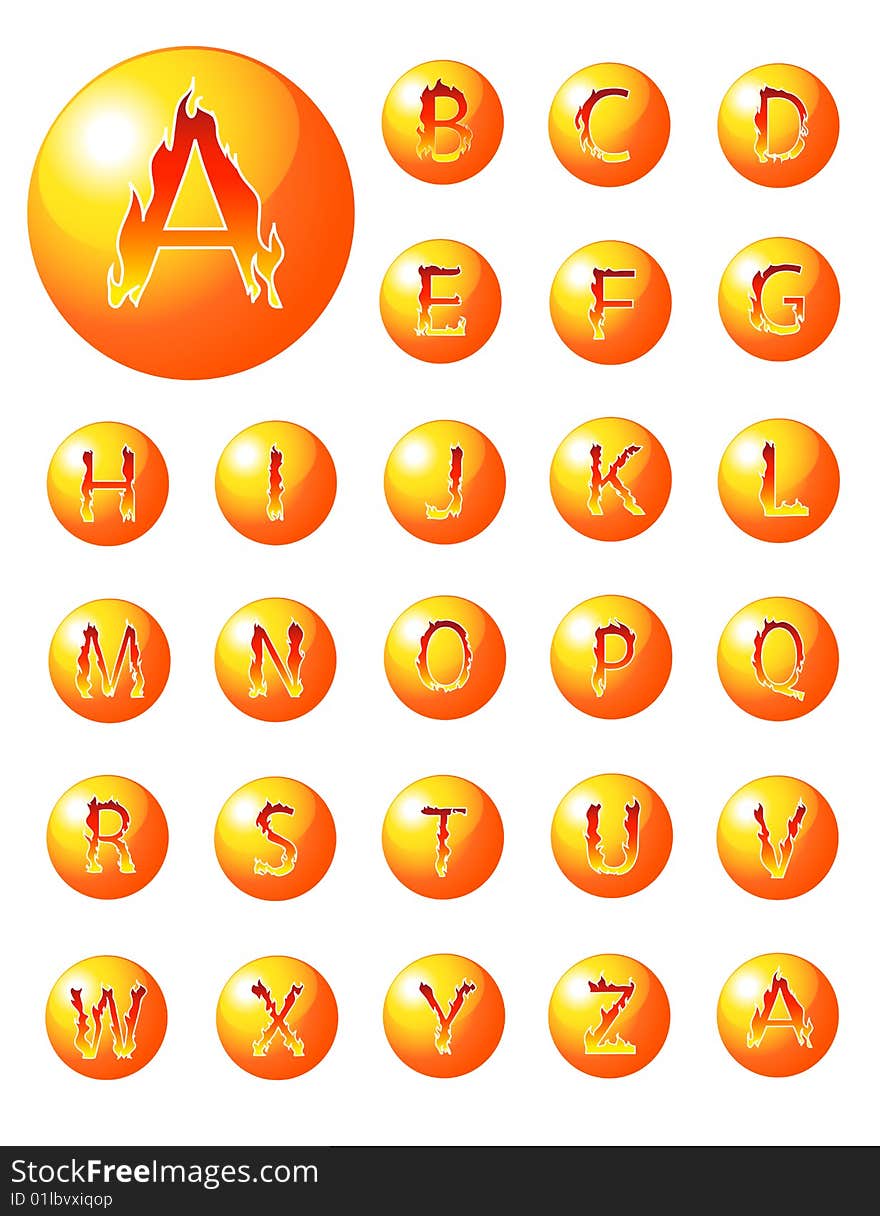 Fire alphabet collection