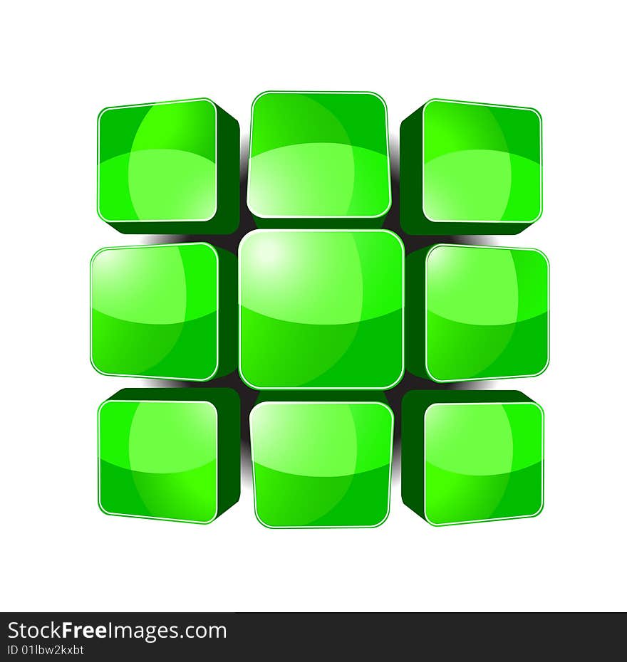 Illustration of abstract green keyboard