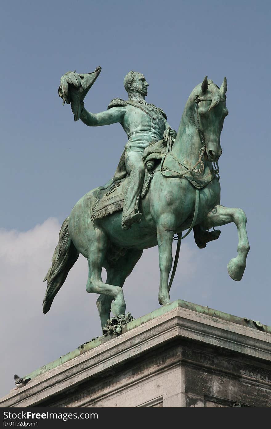 The statue of Guillaume II in Luxembourg. The statue of Guillaume II in Luxembourg