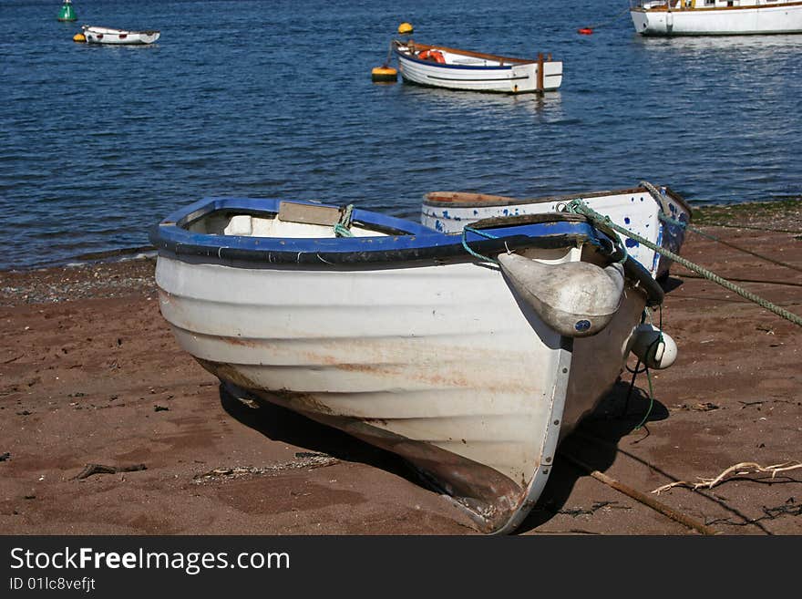 Dinghy on beach