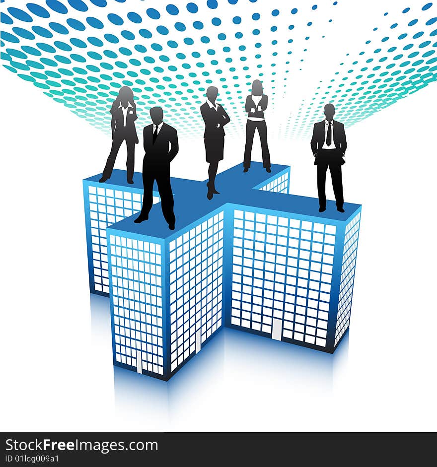 Vector illustration of business people