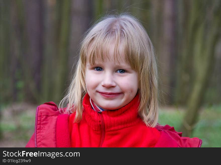 A young child in nature. A young child in nature