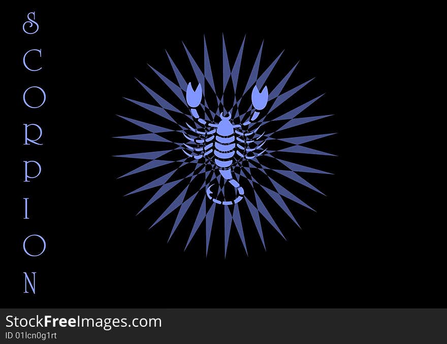 A beautiful image of the Scorpion logo for print or web usage. A beautiful image of the Scorpion logo for print or web usage