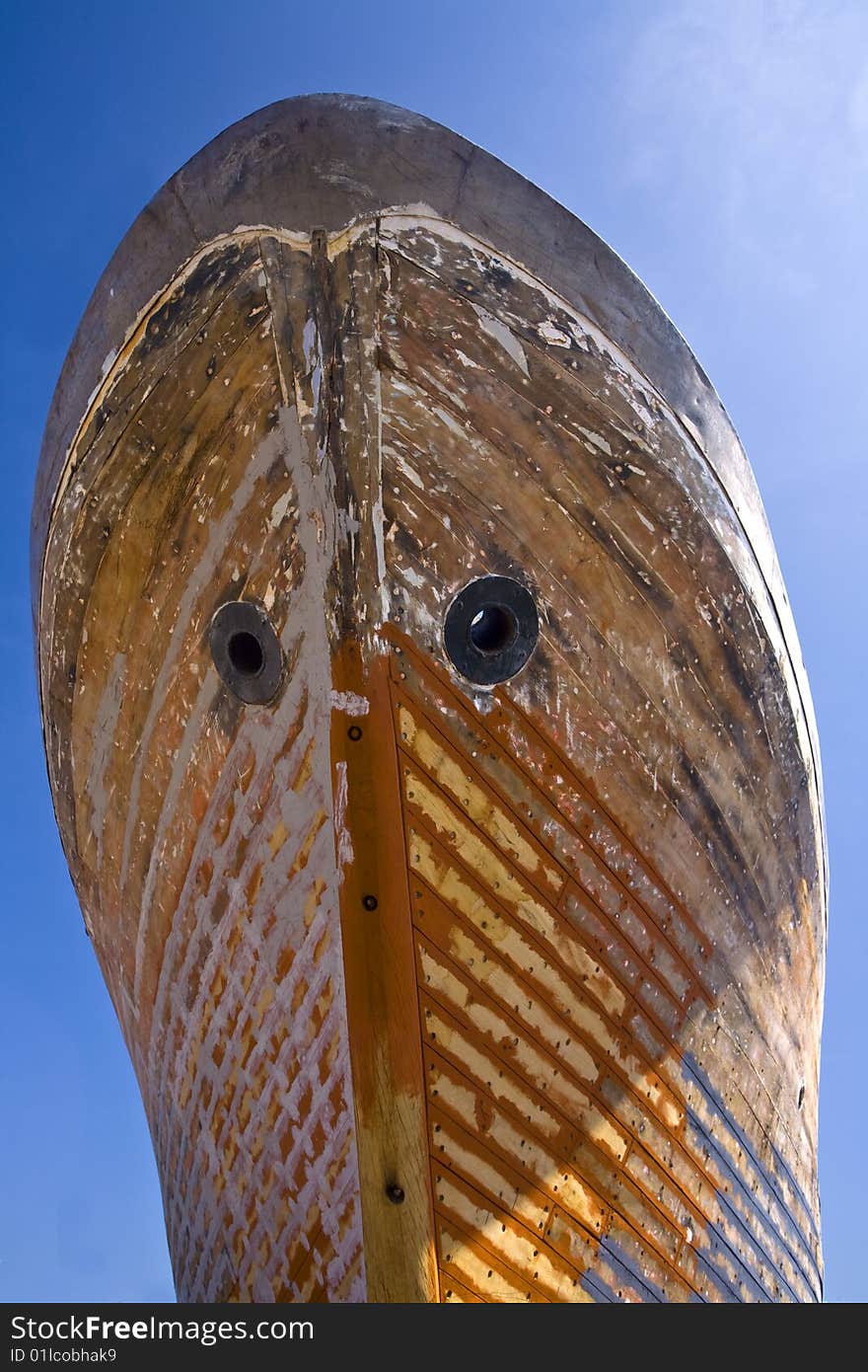 Details of the boards of a wooden boat maintenance. Details of the boards of a wooden boat maintenance