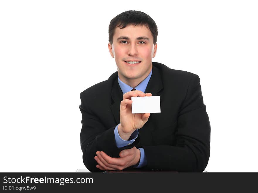 Business theme: handsome businessman on a presentation. Business theme: handsome businessman on a presentation.