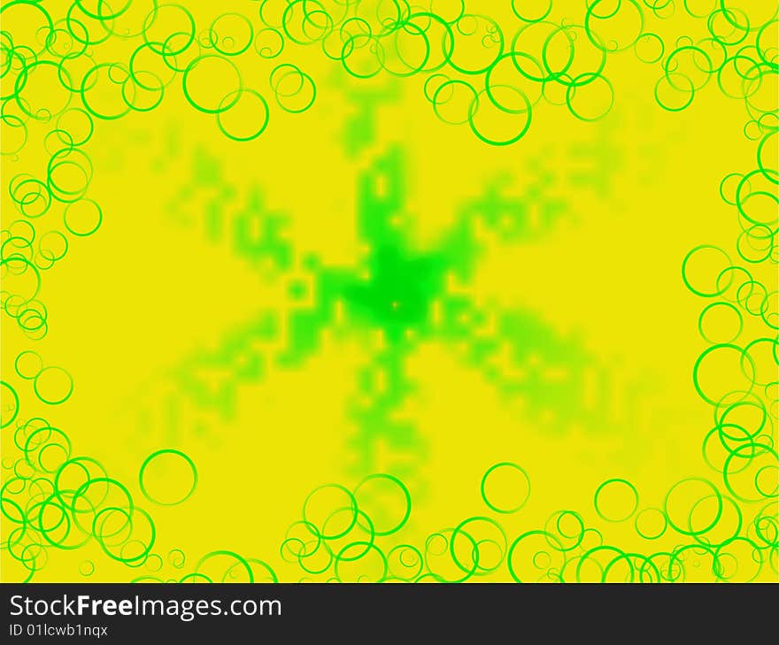 Abstract background in green and yellow. Abstract background in green and yellow