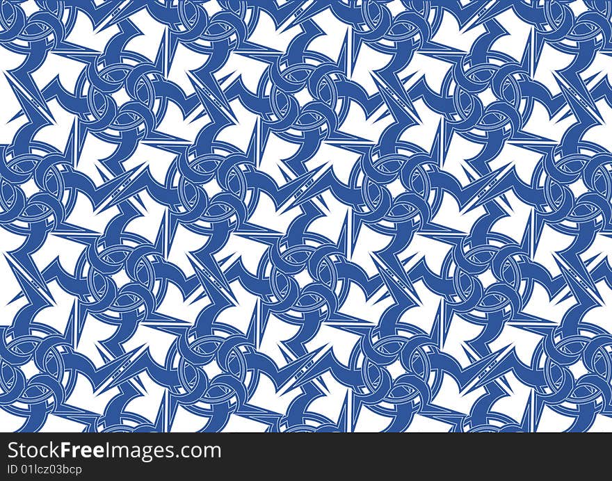 Vector illustration of celtic blue ornament abstract pattern on the white background. Vector illustration of celtic blue ornament abstract pattern on the white background