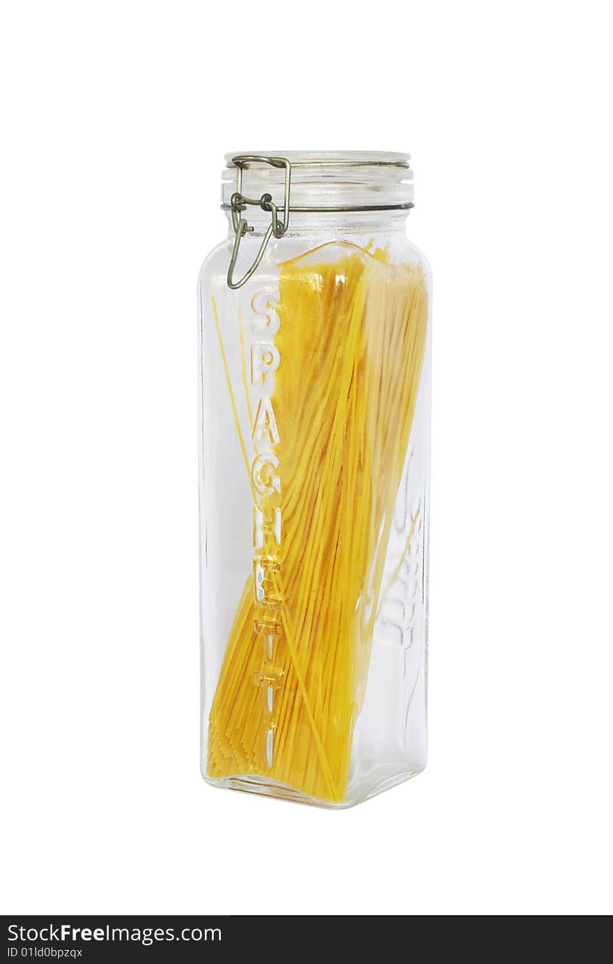 Jar with pasta