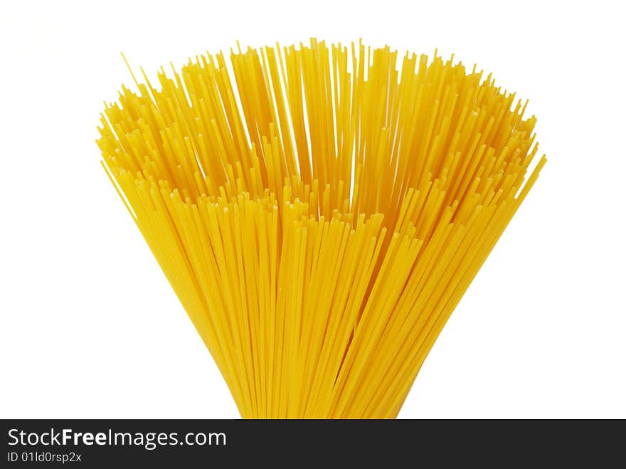 Pasta on white background