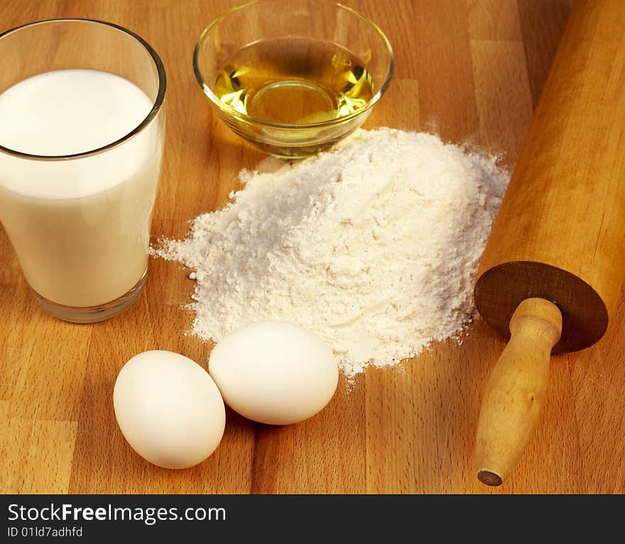 Ingredients for making pastry products. Ingredients for making pastry products