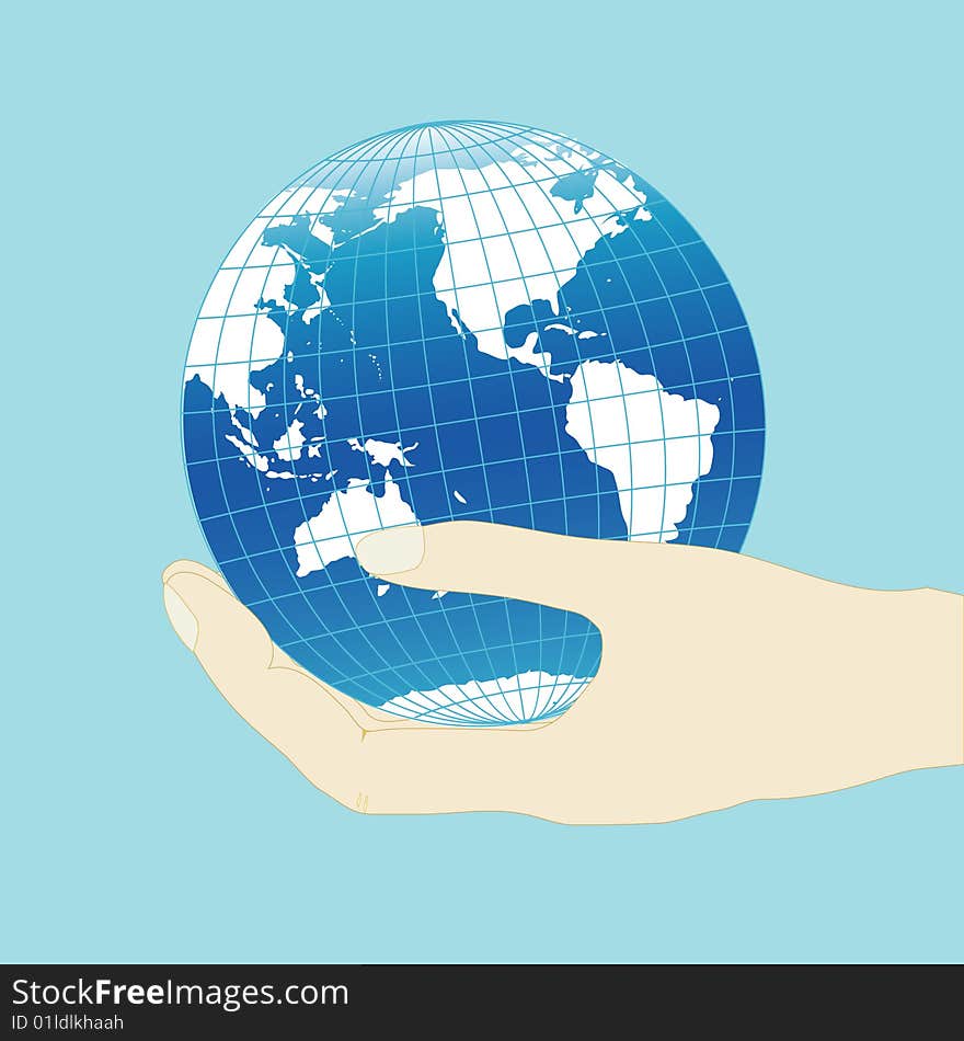 Hand with Globe