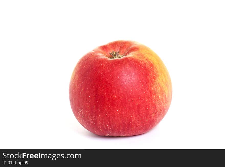 Ripe,tasty Apple  On A White Background.