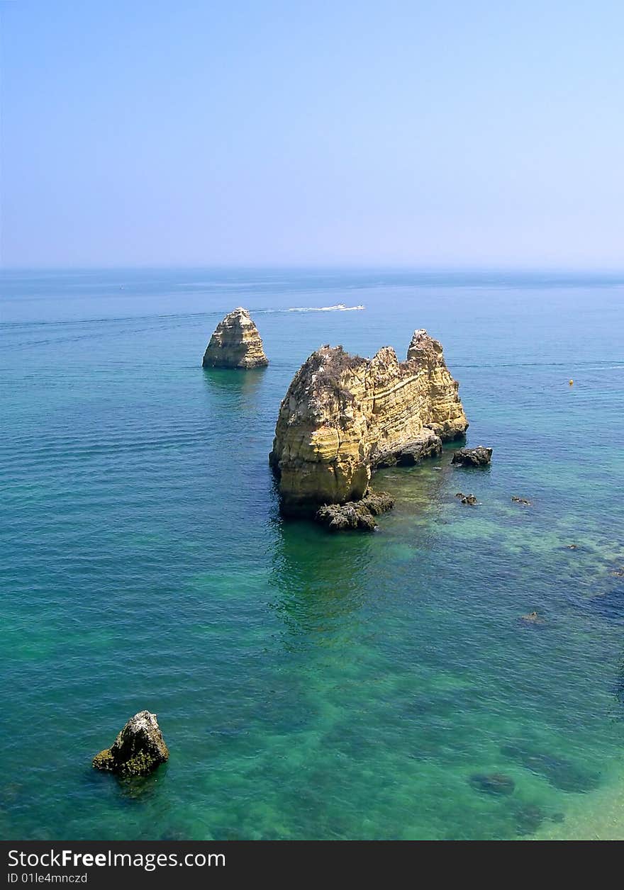 Atlantic Ocean In Portugal, Algarve