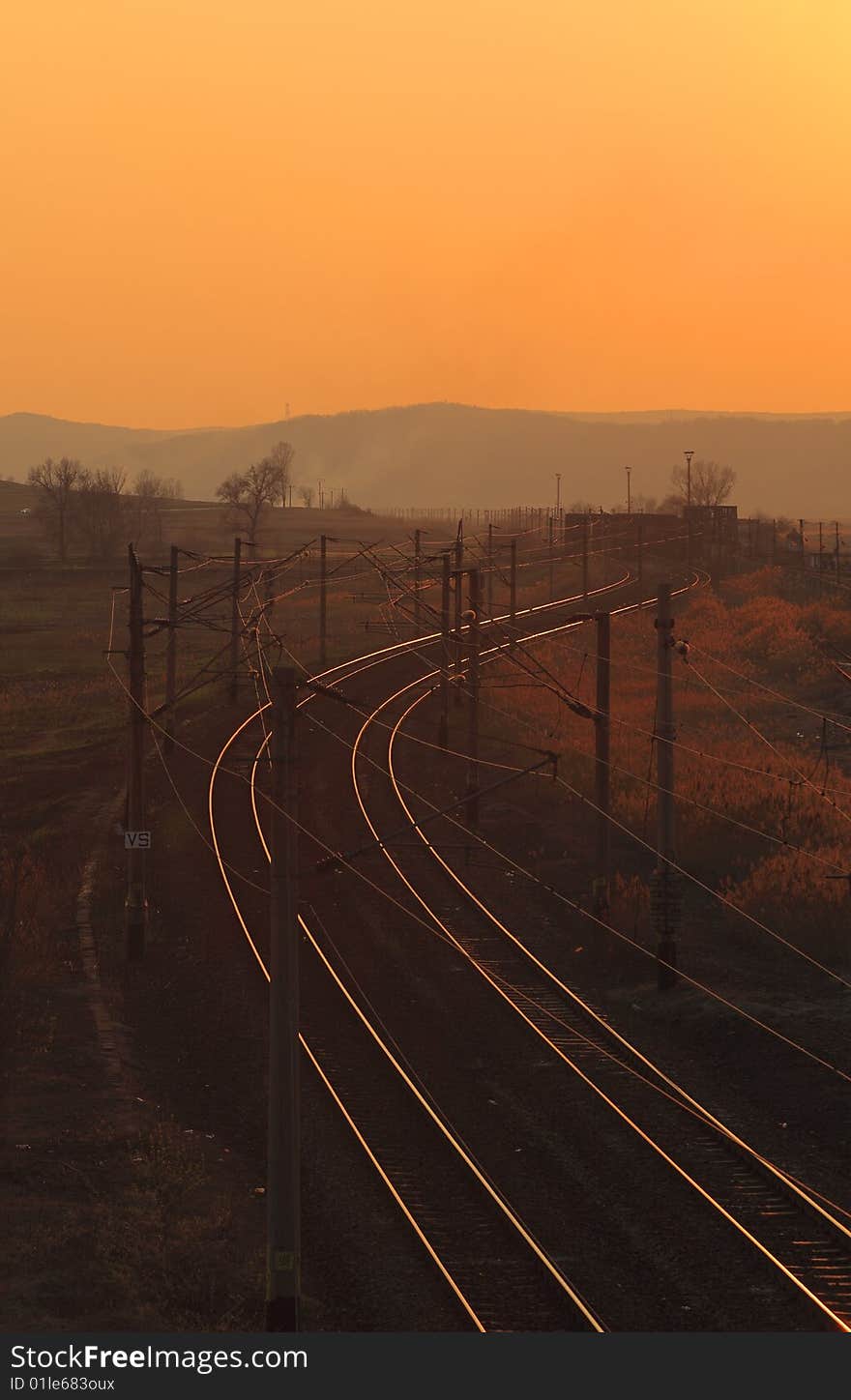 Railway sunset