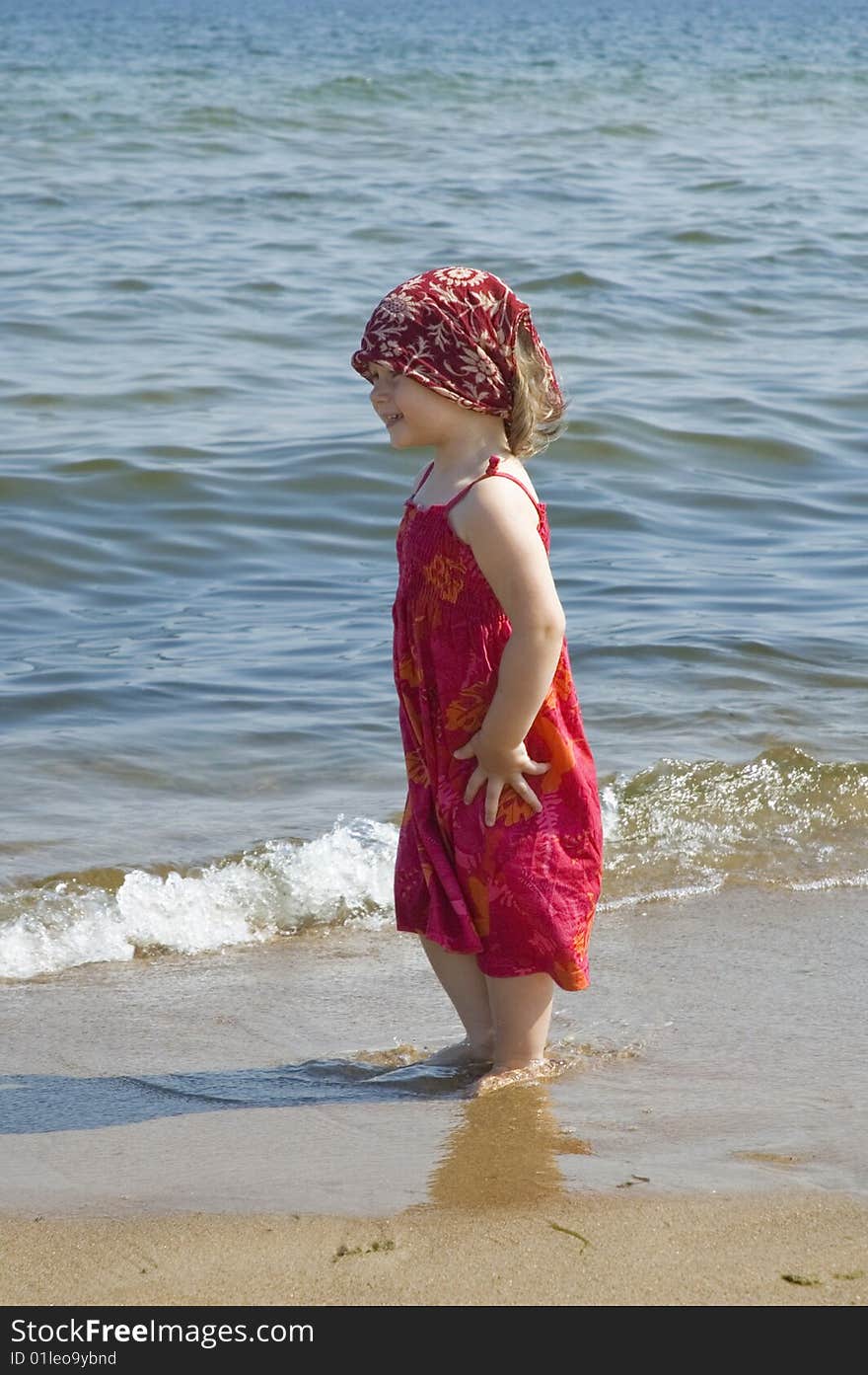 Sweet girl on the beach