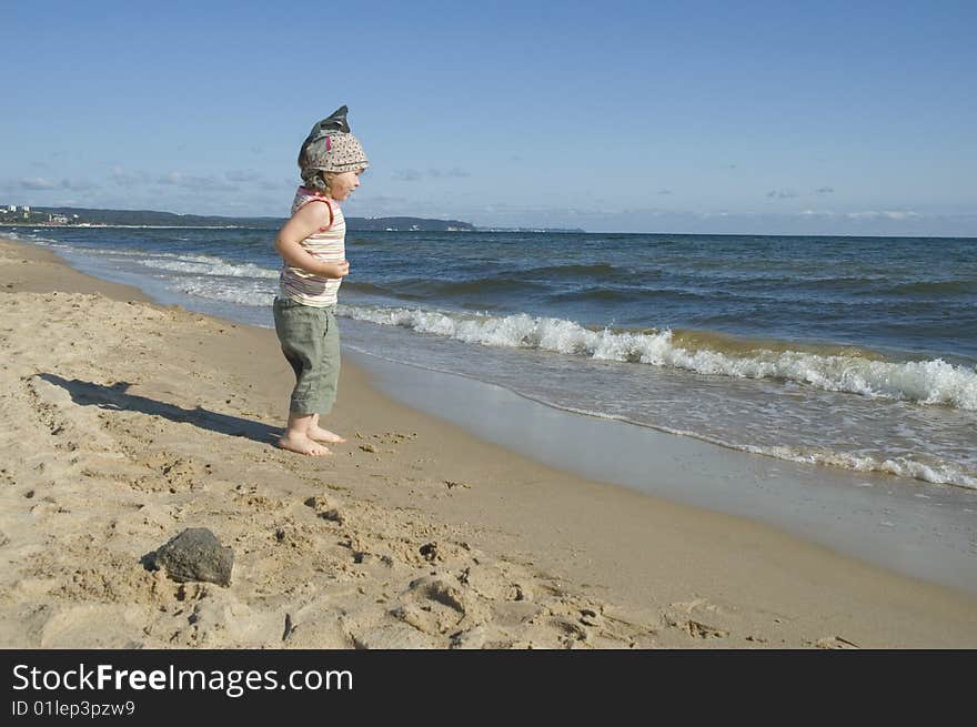 Sweet girl on the beach