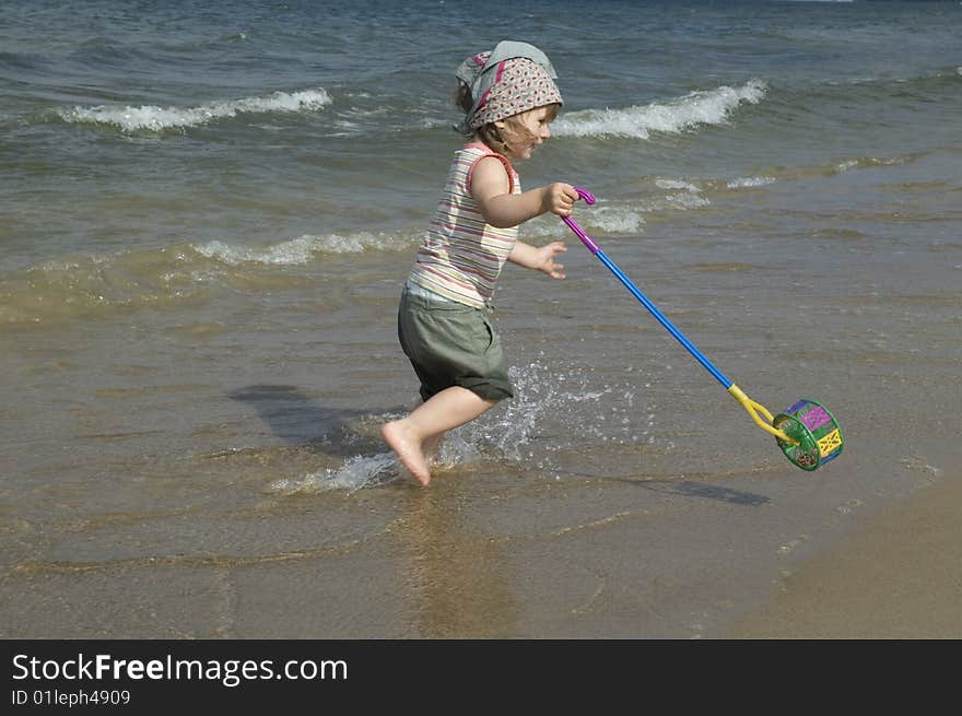 Sweet girl on the beach