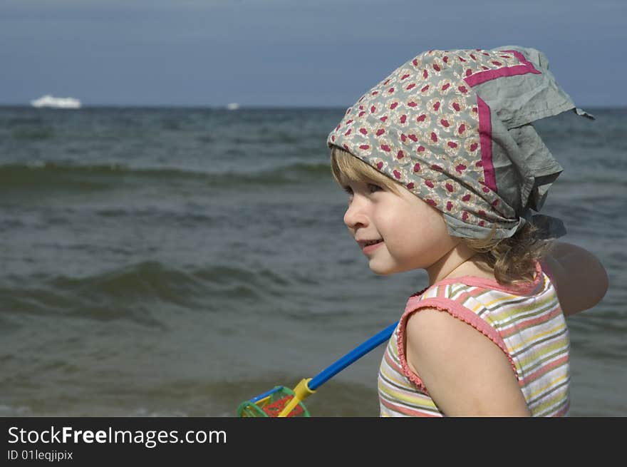 Sweet girl on the beach