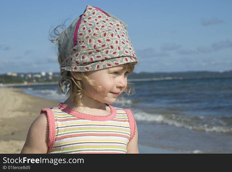 Sweet girl on the beach