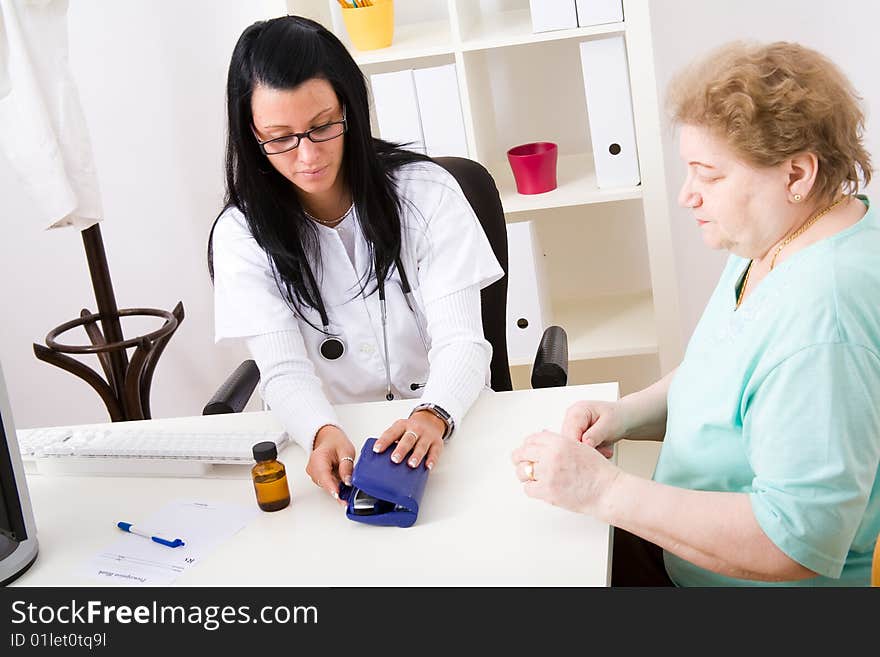 Young doctor inspect a patient