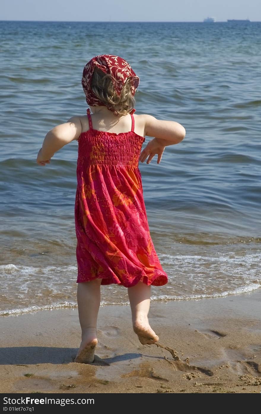 Sweet girl on the beach