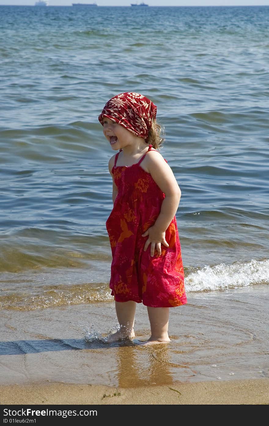 Sweet girl on the beach