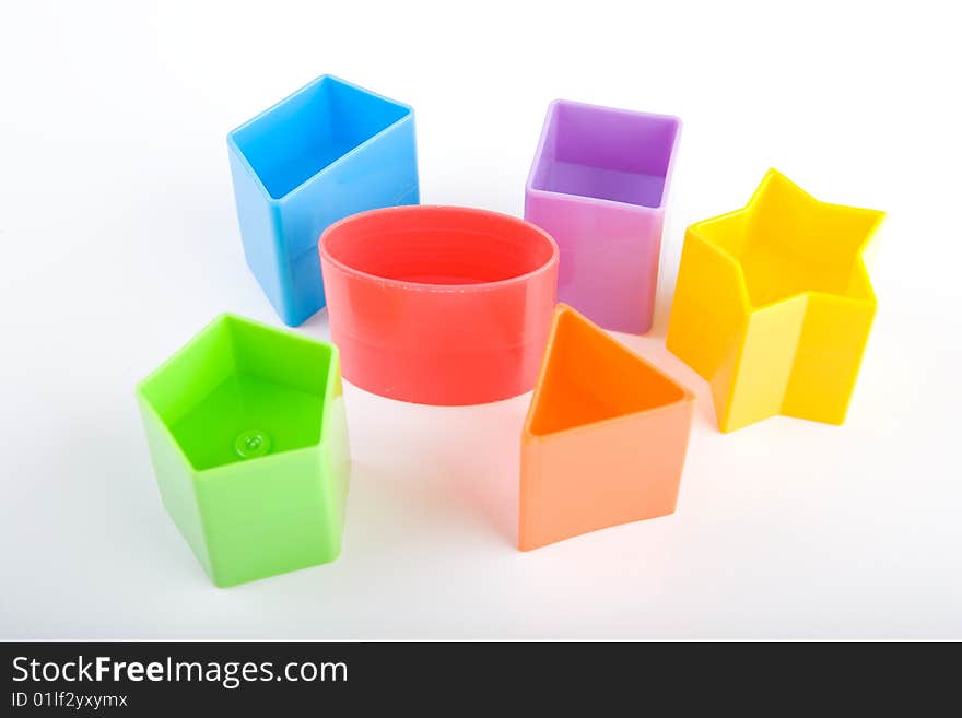 Picture of a baby block toys in different colours. Picture of a baby block toys in different colours