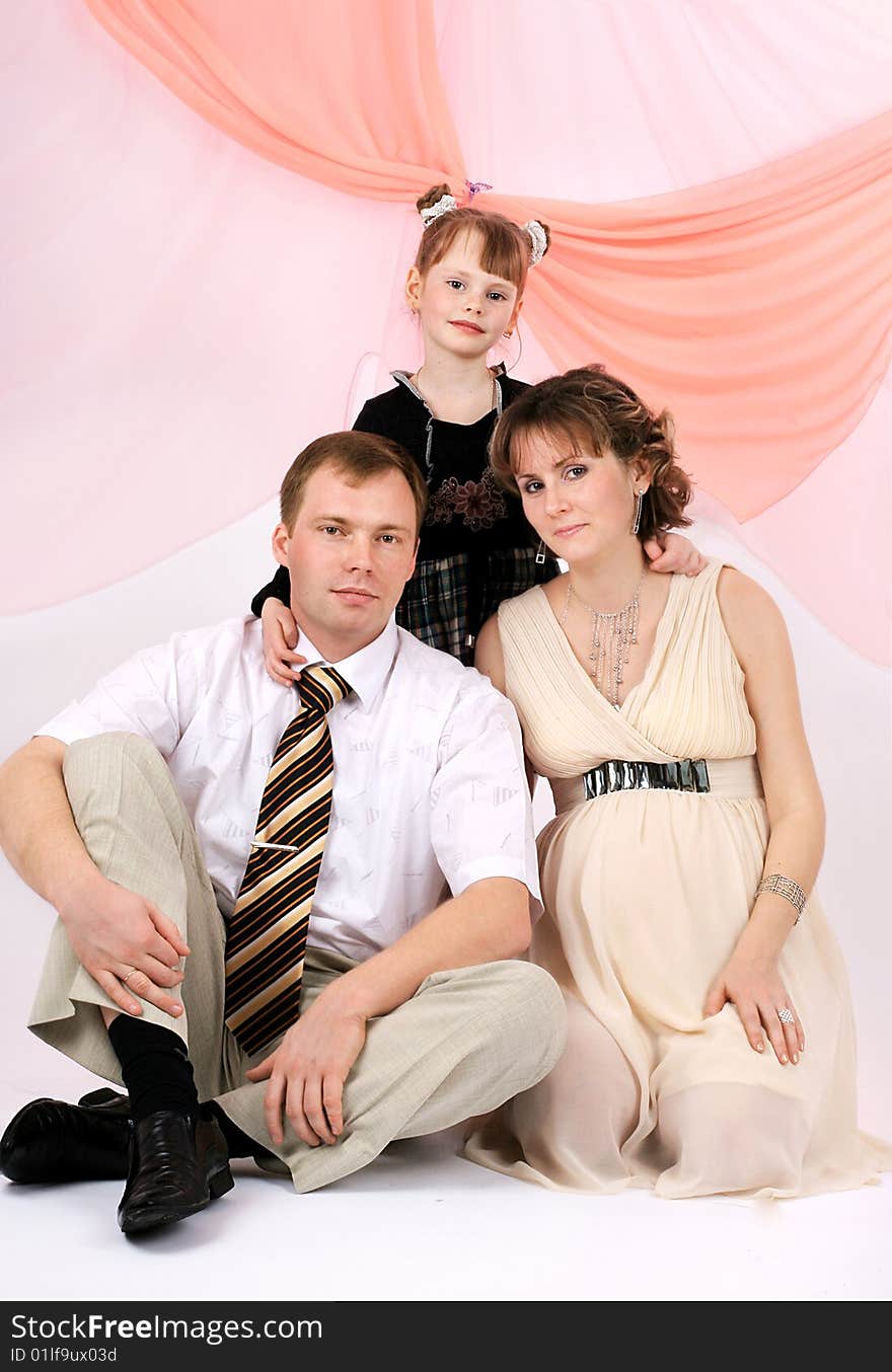 Portrait of a young family