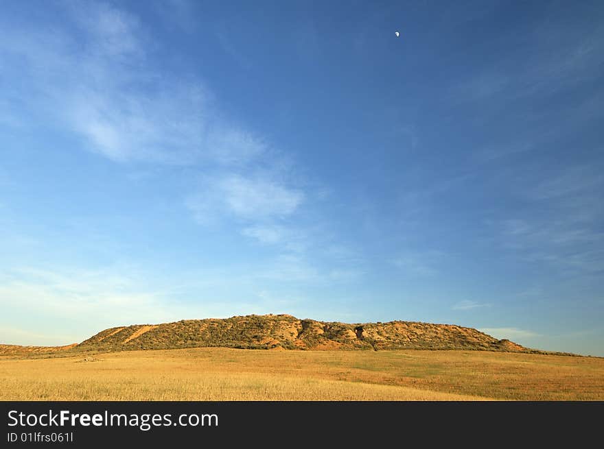 Hill and sky