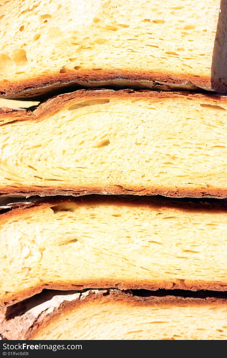 Background of cut bread in a stack. Background of cut bread in a stack