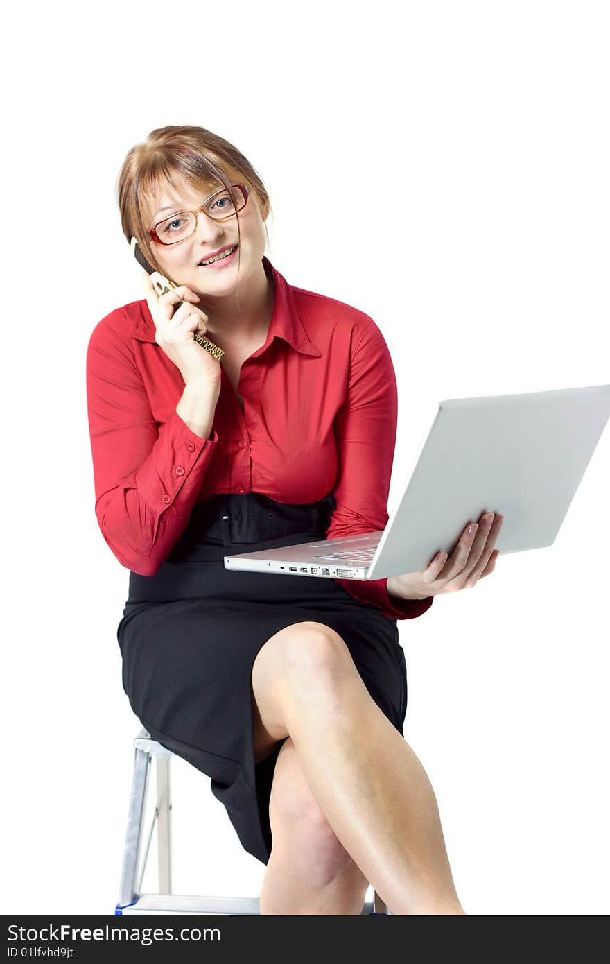 Businesswoman with laptop