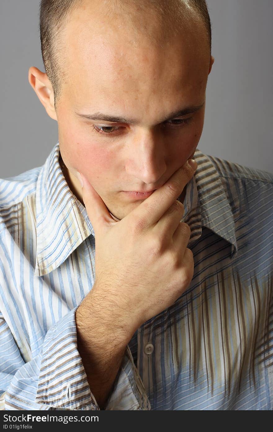 Pensive Young Man