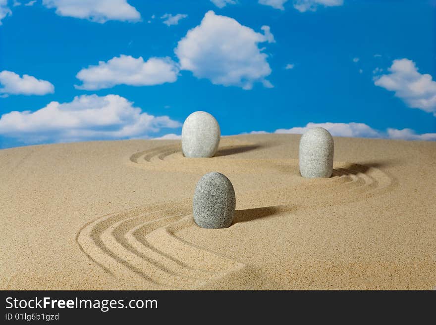 Landscape With Stones On Sky