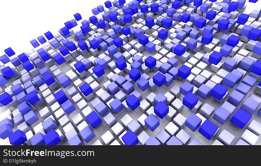 3d render of abstract box background. 3d render of abstract box background