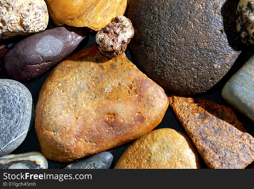 Abstract background with colorful stones