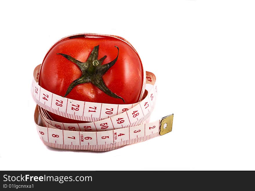 Tomato and measuring tape