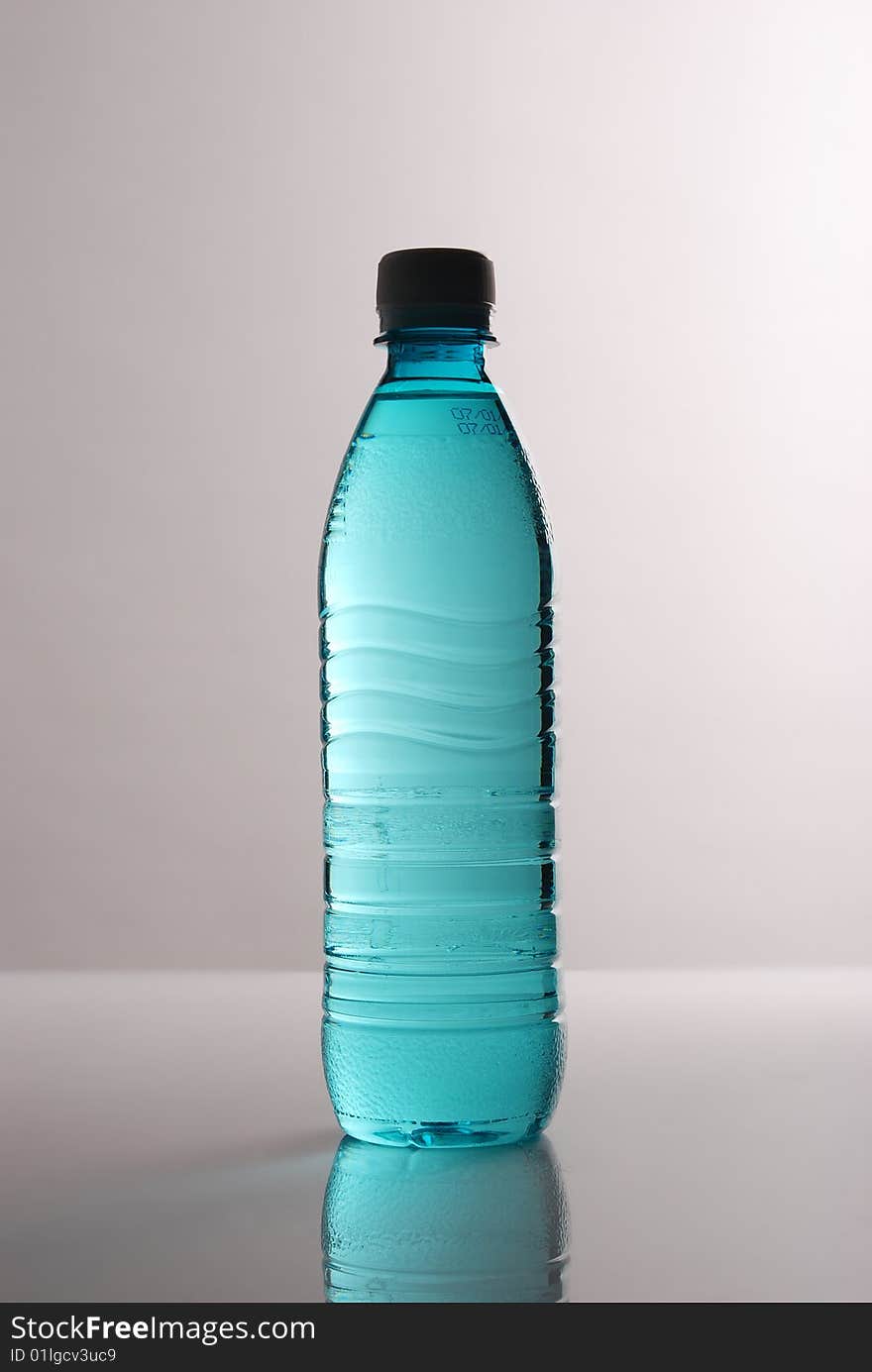 Plastic bottle of mineral water